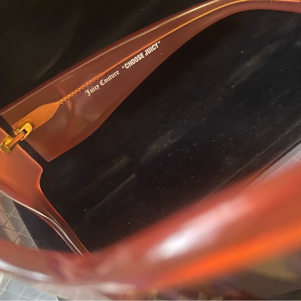 JUICY COUTURE 2000s Y2K Choose Juicy Pink Gold Gossip Sunglasses - Picture 8 of 8